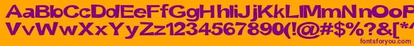 Шрифт Snott2000Bold – фиолетовые шрифты на оранжевом фоне