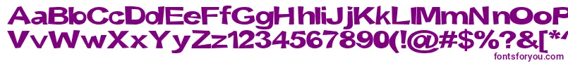 フォントSnott2000Bold – 白い背景に紫のフォント