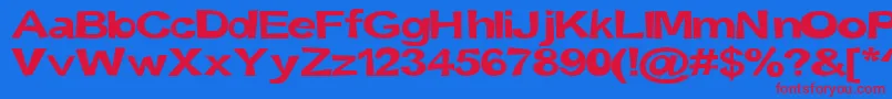 Snott2000Bold Font – Red Fonts on Blue Background