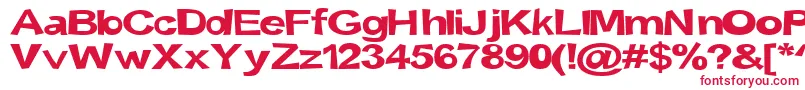 フォントSnott2000Bold – 白い背景に赤い文字