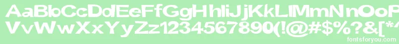 Шрифт Snott2000Bold – белые шрифты на зелёном фоне
