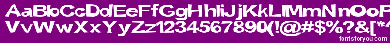 Snott2000Bold-fontti – valkoiset fontit violetilla taustalla