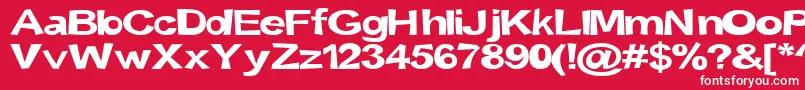 Snott2000Bold Font – White Fonts on Red Background