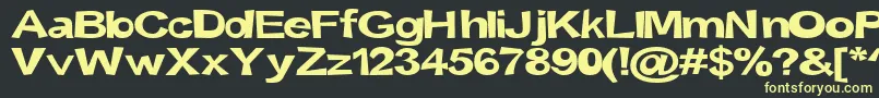 Snott2000Bold-fontti – keltaiset fontit mustalla taustalla