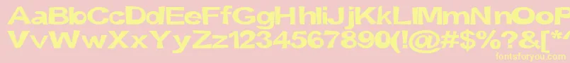 フォントSnott2000Bold – 黄色のフォント、ピンクの背景