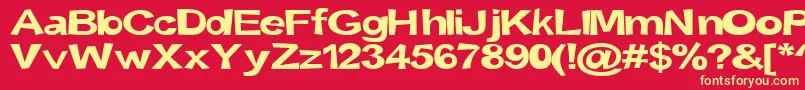 Snott2000Bold Font – Yellow Fonts on Red Background
