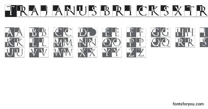 Trajanusbricksxtra-fontti – aakkoset, numerot, erikoismerkit