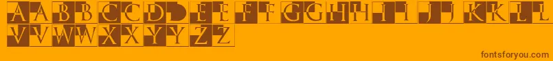 Trajanusbricksxtra Font – Brown Fonts on Orange Background