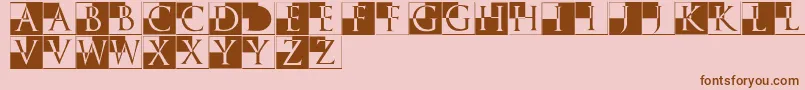 Trajanusbricksxtra Font – Brown Fonts on Pink Background