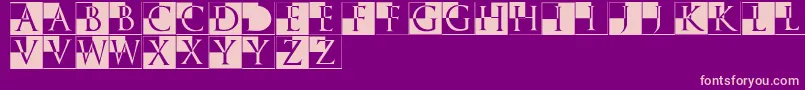 Trajanusbricksxtra Font – Pink Fonts on Purple Background