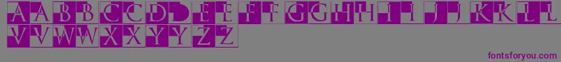 Trajanusbricksxtra Font – Purple Fonts on Gray Background