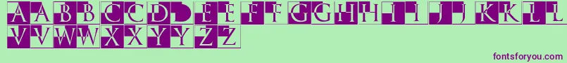Trajanusbricksxtra Font – Purple Fonts on Green Background