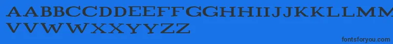 Playtitle1.1 Font – Black Fonts on Blue Background