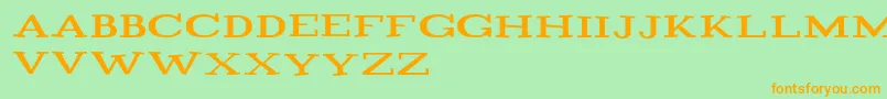 Playtitle1.1 Font – Orange Fonts on Green Background