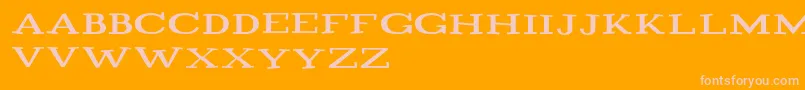 Playtitle1.1 Font – Pink Fonts on Orange Background