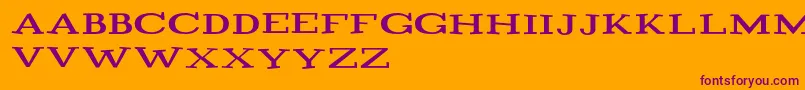 Playtitle1.1 Font – Purple Fonts on Orange Background