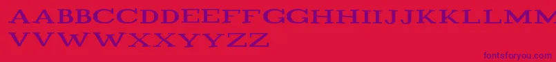 Playtitle1.1 Font – Purple Fonts on Red Background