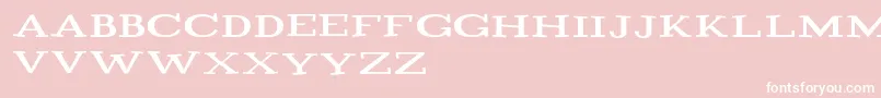 Playtitle1.1-fontti – valkoiset fontit vaaleanpunaisella taustalla