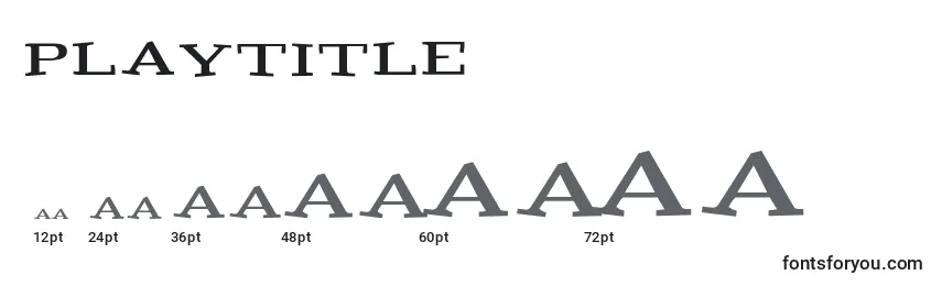 Размеры шрифта Playtitle1.1