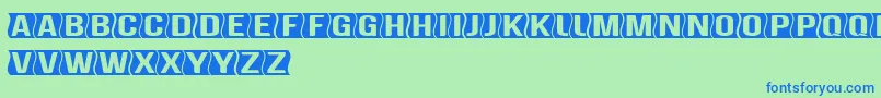 GenghiskhanframedBold Font – Blue Fonts on Green Background