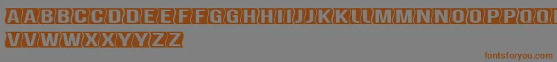 GenghiskhanframedBold Font – Brown Fonts on Gray Background