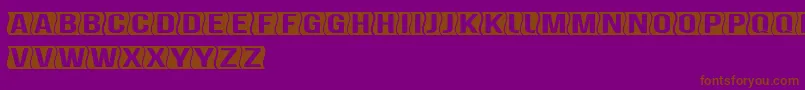 GenghiskhanframedBold Font – Brown Fonts on Purple Background