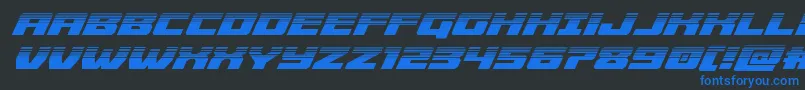 Cruiserfortresshalfital Font – Blue Fonts on Black Background