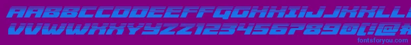 fuente Cruiserfortresshalfital – Fuentes Azules Sobre Fondo Morado