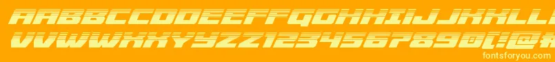 Cruiserfortresshalfital Font – Yellow Fonts on Orange Background