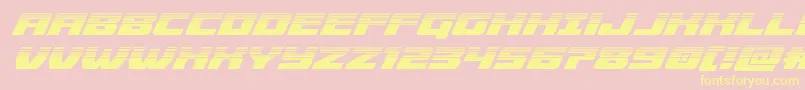 Cruiserfortresshalfital Font – Yellow Fonts on Pink Background