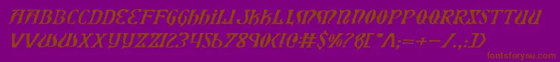 Шрифт Xiphosei – коричневые шрифты на фиолетовом фоне