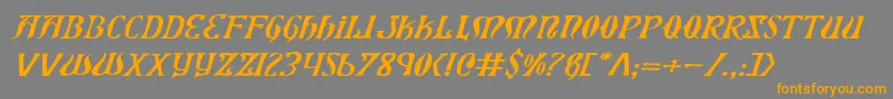 Xiphosei Font – Orange Fonts on Gray Background