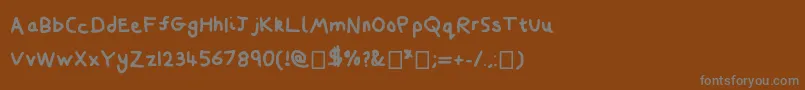 フォントCraaig – 茶色の背景に灰色の文字