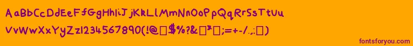 Craaig Font – Purple Fonts on Orange Background