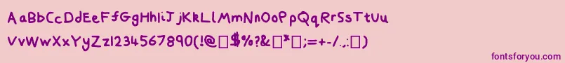 Craaig Font – Purple Fonts on Pink Background