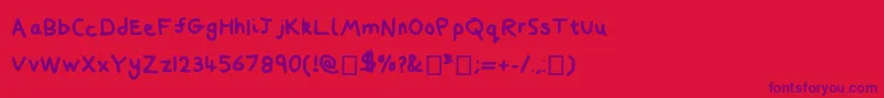 More about Craaig Font Craaig Font – Purple Fonts on Red Background