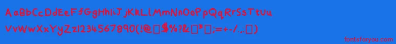 Craaig Font – Red Fonts on Blue Background