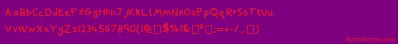 Craaig Font – Red Fonts on Purple Background