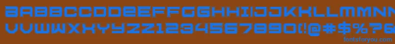 U.S.S.DallasAcademy Font – Blue Fonts on Brown Background