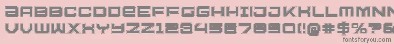 U.S.S.DallasAcademy Font – Gray Fonts on Pink Background