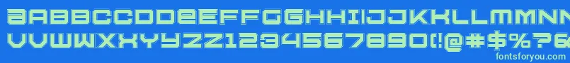 U.S.S.DallasAcademy Font – Green Fonts on Blue Background