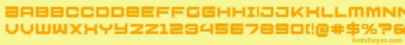 U.S.S.DallasAcademy Font – Orange Fonts on Yellow Background