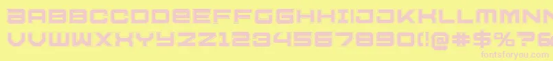 U.S.S.DallasAcademy Font – Pink Fonts on Yellow Background