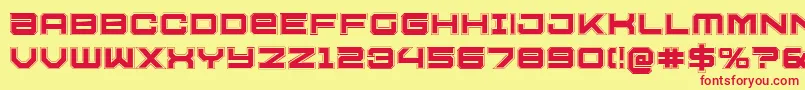 U.S.S.DallasAcademy Font – Red Fonts on Yellow Background