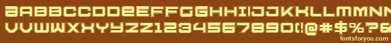 U.S.S.DallasAcademy Font – Yellow Fonts on Brown Background