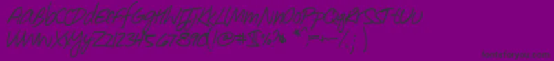 Southpaw Font – Black Fonts on Purple Background