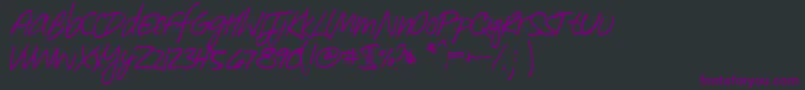 Southpaw Font – Purple Fonts on Black Background