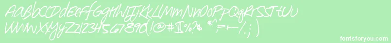 Southpaw Font – White Fonts on Green Background