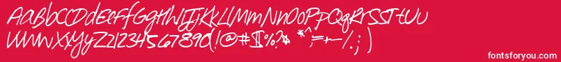 Southpaw Font – White Fonts on Red Background