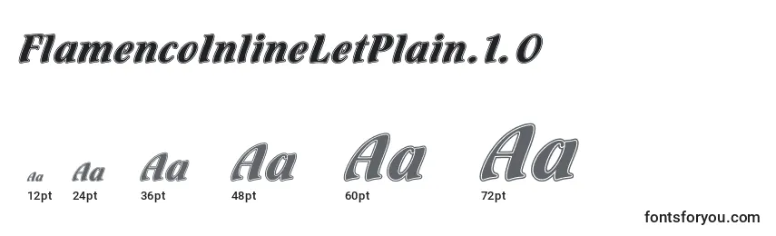 Размеры шрифта FlamencoInlineLetPlain.1.0